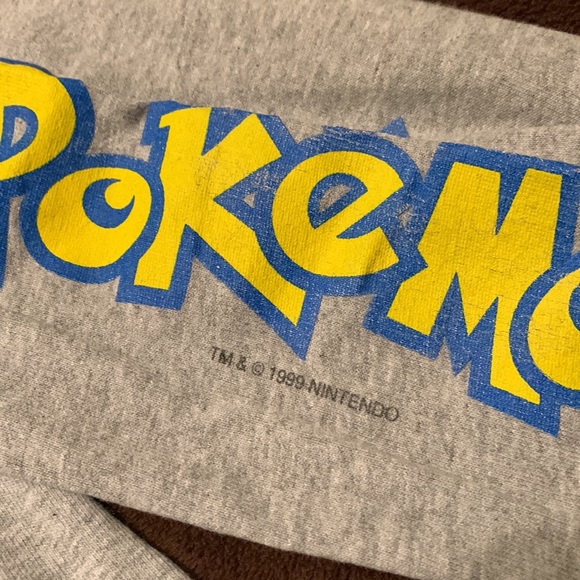Vintage 1999 Pokémon Pikachu Long Sleeve Shirt Top S Small Screen Print Image - Picture 5 of 12